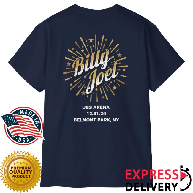 Billy Joel "12-31-24 Nye Belmont Park, Ny Event" Navy New Tee