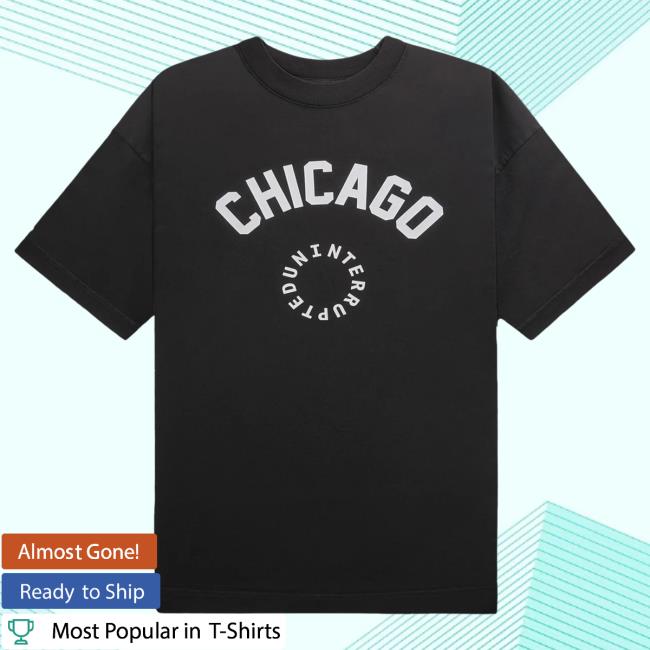 Official Maverick Carter Uninterrupted Clothing Store Shop Chicago Circle Logo T-Shirt Black Mavcarter