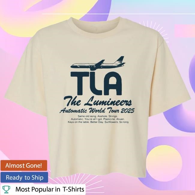 Official Lumineers Shop Automatic Tour Ladies Crop New Shirt