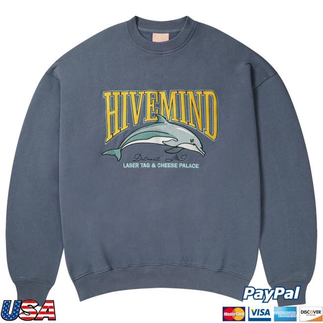Official Hivemind X Copes Hivemind French Terry Stitched Dolphin Crew Neck Sweatshirt