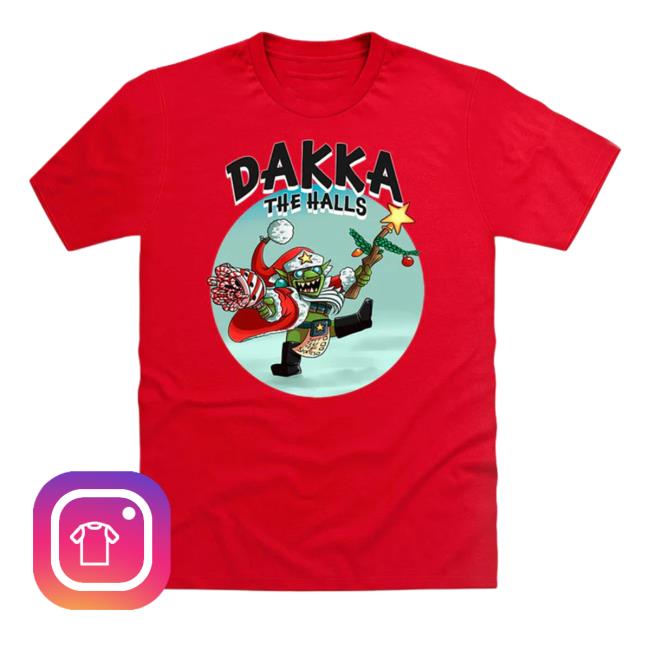 Warhammer Merch Premium Da Red Gobbo - Dakka The Halls Long Sleeve Shirt
