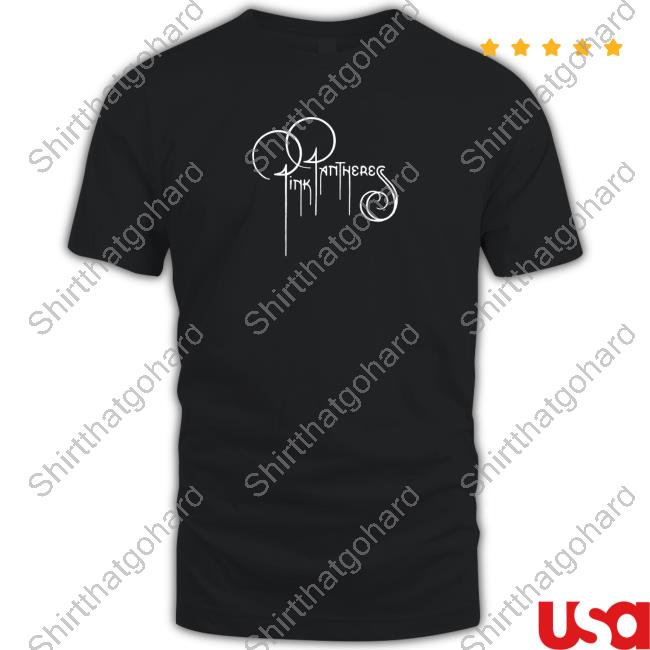 Pink Pantheress Merch Logo Black T-Shirt