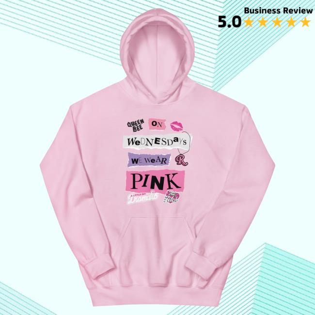 Official Paramount Merch Store Mean Girls On Wednesdays We Wear Pink Attractive Hoodie Paramount Clothing Shop