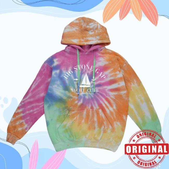 Official Hometown Apparel Clothing Merch Big Stone Gap Virginia Yacht Club Tie-Dye Hoody 5XL Tie Dye Eternity