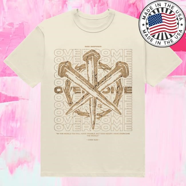 Official God Inspires Clothing Store 'Overcome' Staple Tshirt
