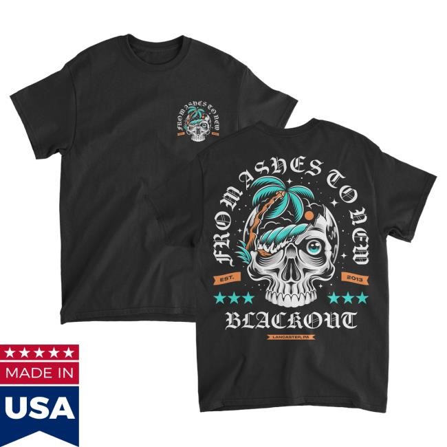 Official From Ashes To New Apparel Summer Skull Top Shirt