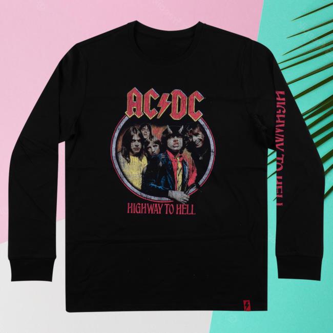 Official Ac Dc Merch Store Ac/Dc Highway To Hell Band Long Sleeve Ac Dc Shop Acdc Clothing