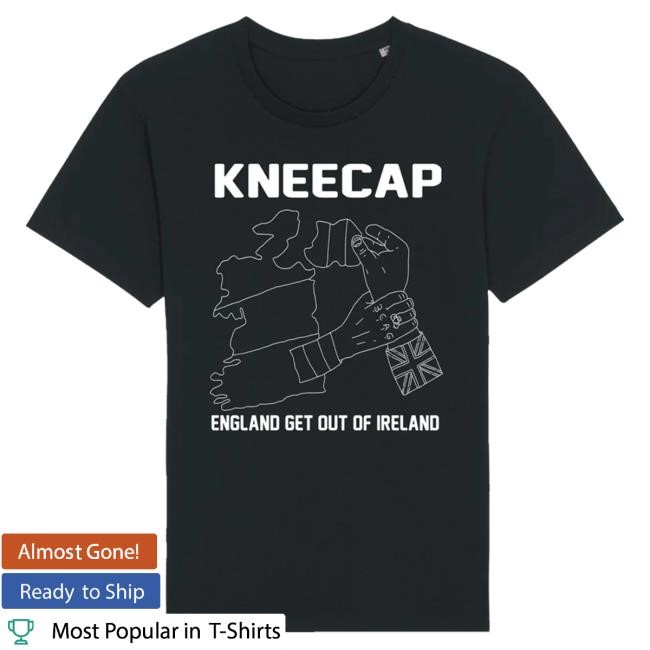 Official Kneecap Merch England get out of Ireland Tee - White