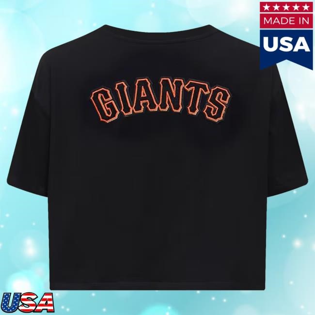 Pro Standard San Francisco Giants Womens Black Boxy Short Sleeve Tee | Rally House Official Merch Store – Buy Official MLB Hoodie