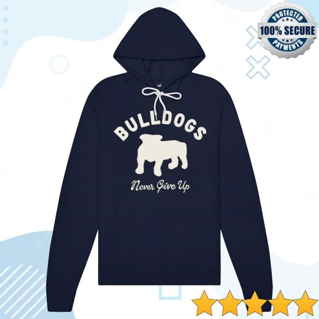 Duke & Winston Bulldogs Never Give Up Hoodie Navy for Daily Confidence