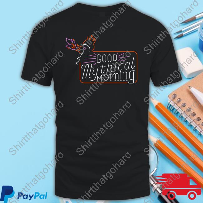Mythical Merch Shop Gmm Cockatrice Neon Sign LS Hoodie