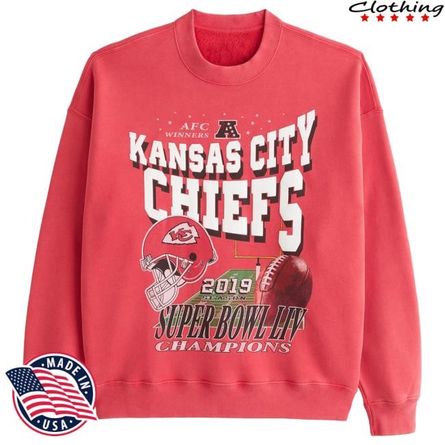 Bold Chiefs Artwork NFL Football Crew Sweatshirt