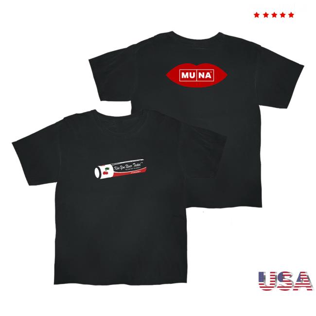 Muna Us Merch Chapstick Black Tee