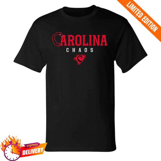 Premierlacrosseleague Merch Champion Carolina Chaos Wordmark Hooded Sweatshirt