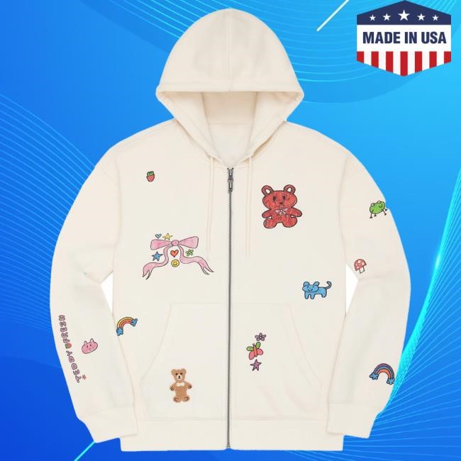 Tf X Blo_Oberry Little Charms Zip Hoodie Teddy Fresh Merch Apparel