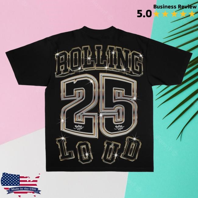 Official Rolling Loud Merch Store Shop Rolling Loud RL Linebacker World Tour Black Tshirt RollingLoud
