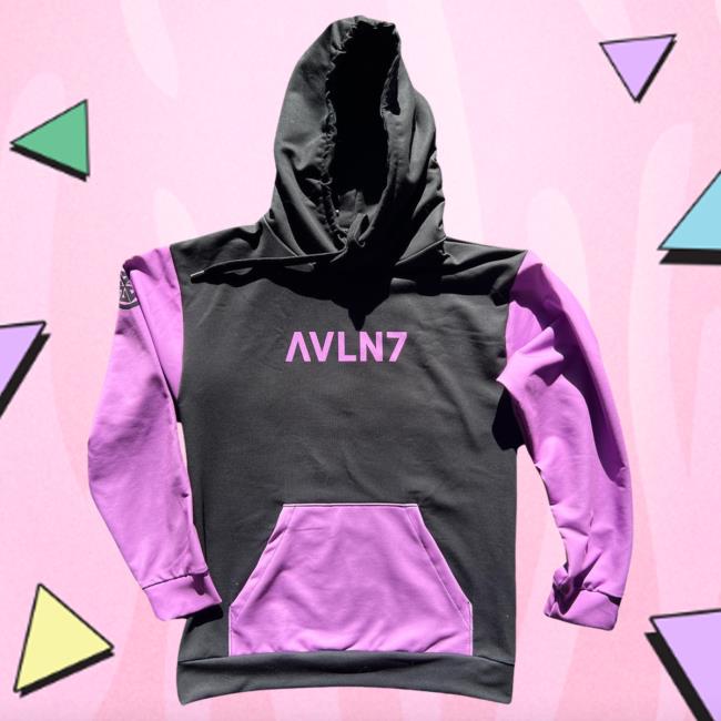 Official Avalon7 Avln7 Blockparty Tech Hood - Pink And Black