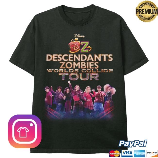 Official Worlds Collide Descendants/Zombies: Worlds Collide Tour Top Shirt - Black