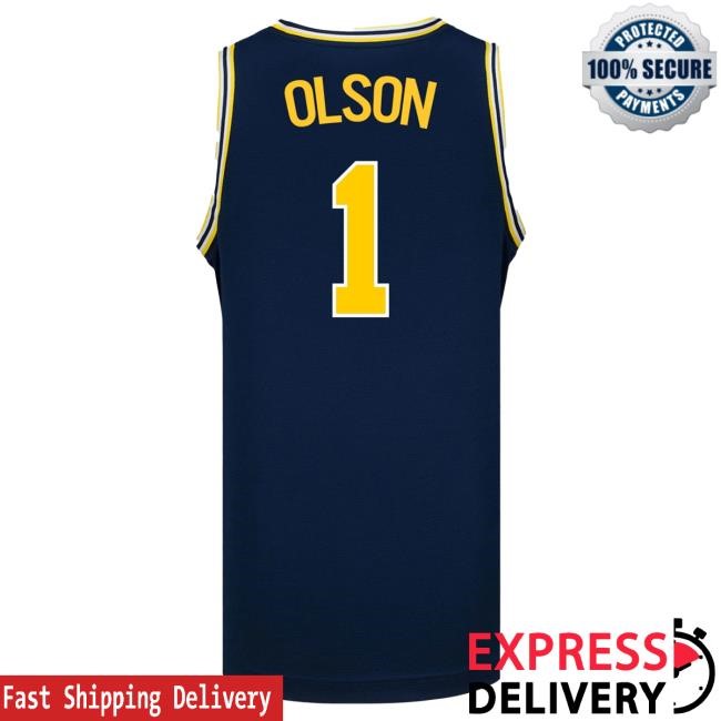 Michigan Wolverines #1 Olivia Olson Student Athlete Blue Women's Basketball Jersey Tshirt | The M Den Official Merch Store Shop