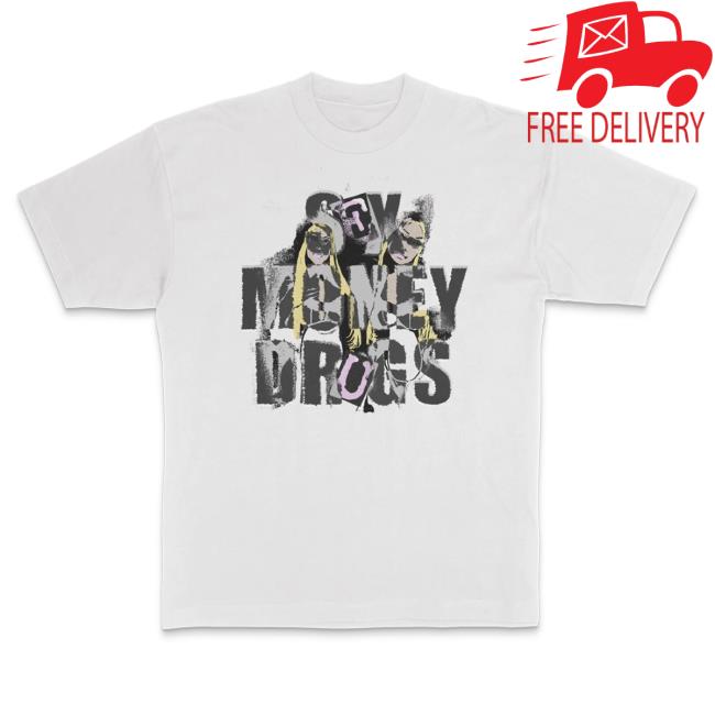 Official Lucki Merch Deadboylife Snow Shirts (White) Deadboylife Lucki's S*X M*Ney Dr*Gs Album.