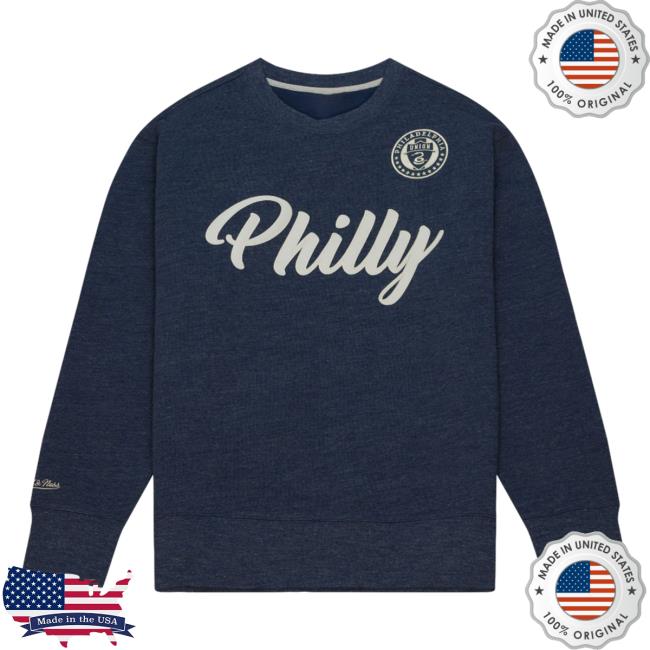 Official Mitchell And Ness Clothing Store Shop Playoff Win 2.0 Hooded Sweatshirt Current Logo Philadelphia Union Mitchellandness Merch