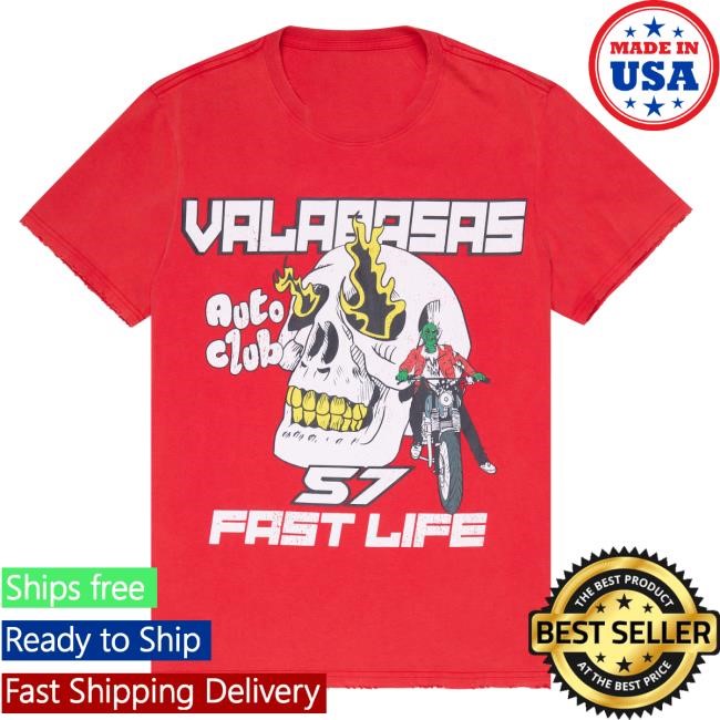 Valabasas Shop Merch "Goldflame" Vintage Red Tee Shirt