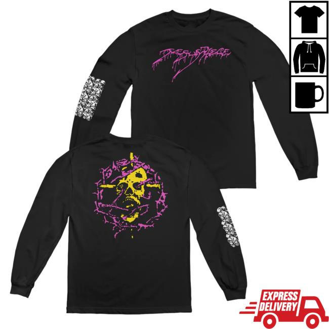 Jesus Piece Merch Jesus Piece Skull Thorns Long Sleeve T Shirt