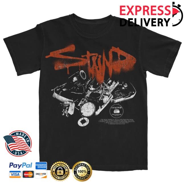 Staind Merch The Singles New Tee Staind Band Shop