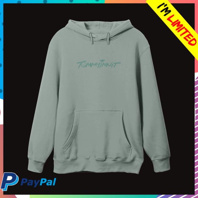 Official Tommyinnit Merch Store Thomas Simons Tommyinnit Signature Hoodie In Dusty Sage Sweater