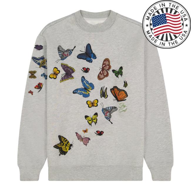 Official Stay Cool Clothing Store Staycool Butterfly Crew neck Sweatshirt StaycoolNyc