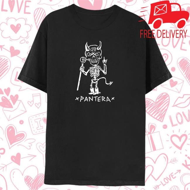 Official Pantera Merch Store Horns Sketch Shirt Official Pantera Merch Store Horns Sketch Shirt