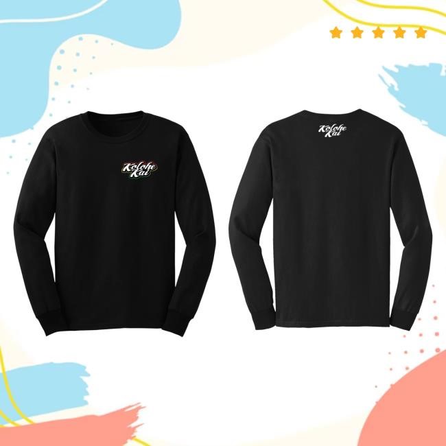 Official Kolohe Kai Merch Rasta Outline Logo Long Sleeve Tee (Black)
