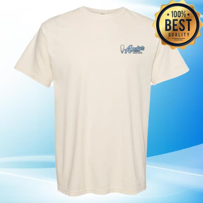 Official Andy's Frozen Custard Andy's Comfort Colors Yellow Hugh Shirt