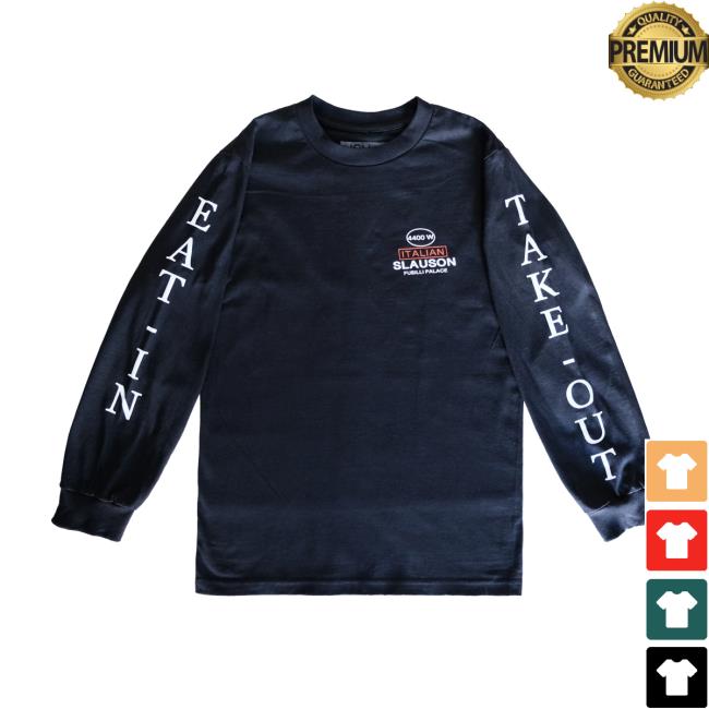 Jon And Vinny's Eat In, Take Out Slauson Long Sleeve Shirt 2023 Black Jonandvinnys