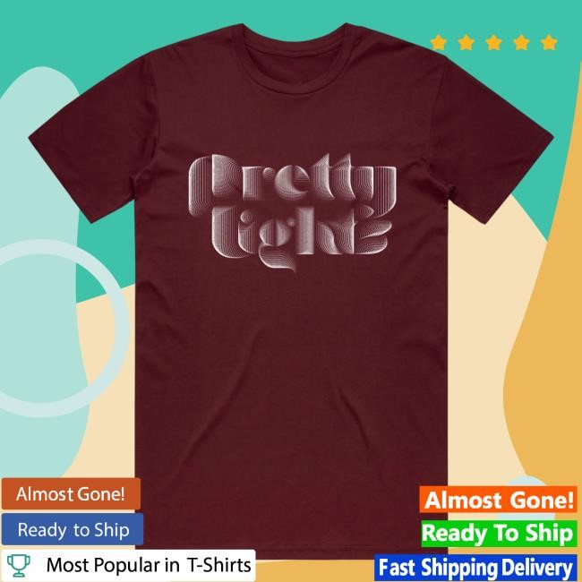 Official Pretty Lights Merch Pretty Lights Bitmap Logo Shirts (Burgundy) PrettyLights