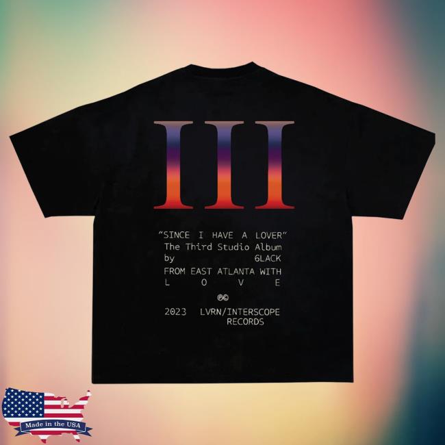 Official 6Lack Store Shop Atlanta Love Tee - Black