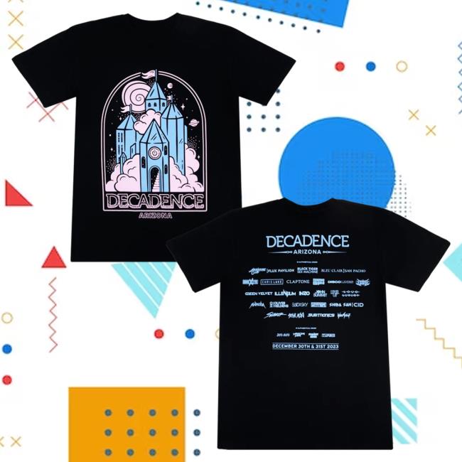 Official Hello Merch Relentless Beats Decadence 2023 Lineup Shirt New HelloMerch
