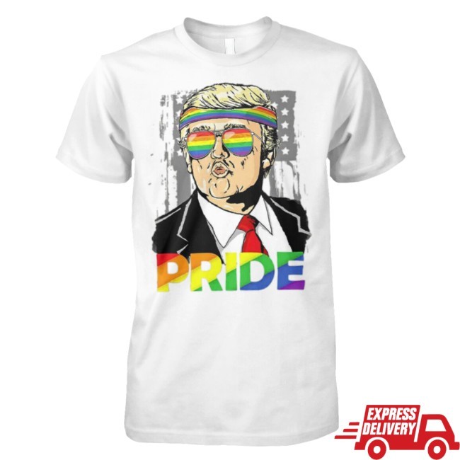 Trump Rainbow Flag Lesbian Bisexual Gay Pride LGBT Shirt