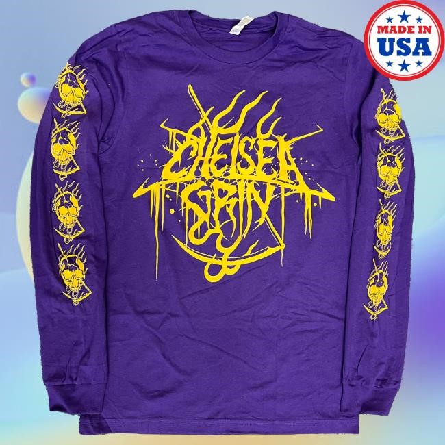 Official Merchbar Chelsea Grin Scythe Skull Long Sleeve Shirt Merch Bar