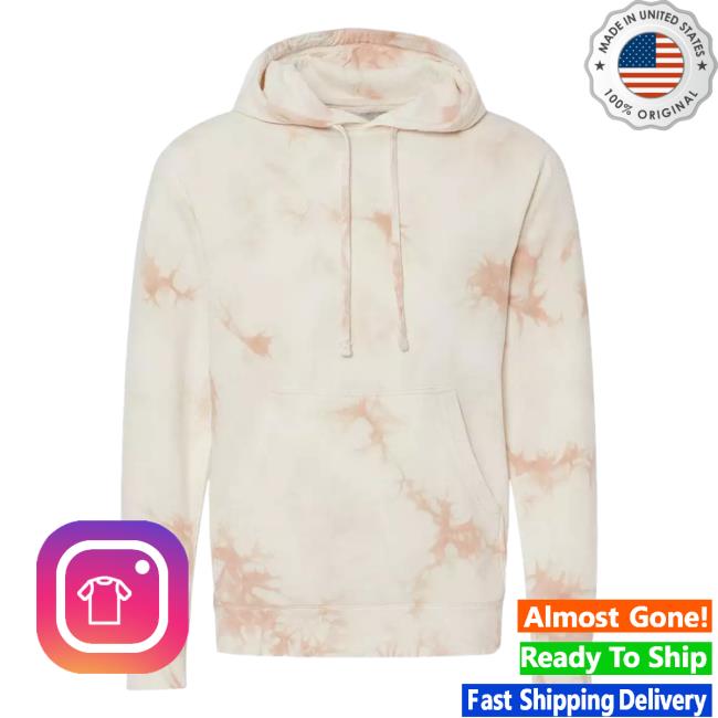 Official Kohls Apparel Clothing Store Shop Merch Independent Trading Co Midweight Tie-Dye Popover Hoodie Tie Dye Dusty Pink