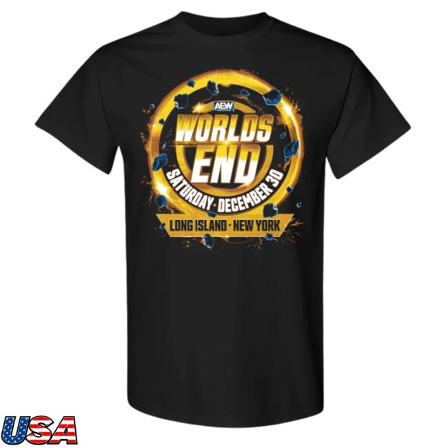 Aew Merch Aew Worlds End 2023 Event T Shirts