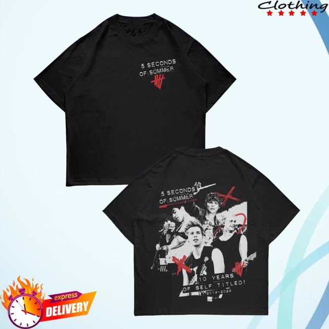 Official 5 Seconds Of Summer 10 Years Of Self Titled Tshirt