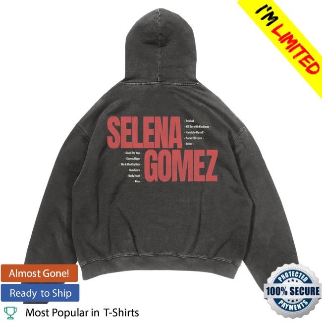Selena Gomez Merch Store Revival Washed Photo Hoody