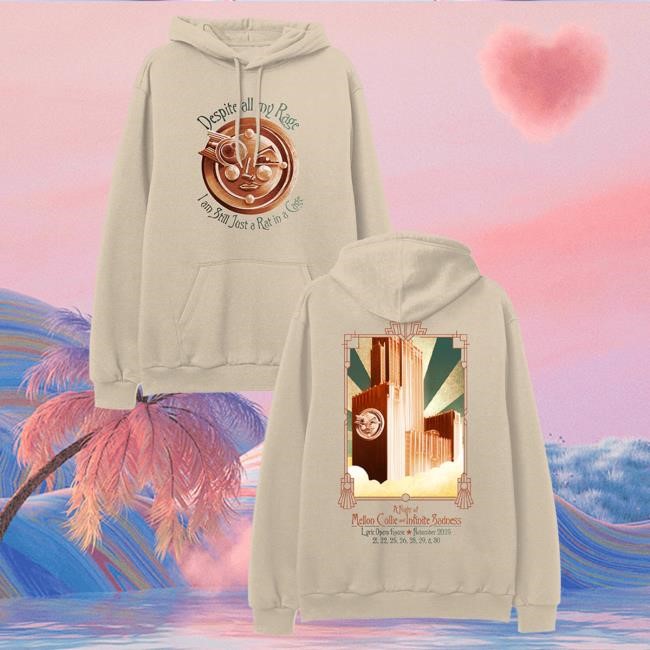 Official Smashing Pumpkins Merch Store A Night of Mellon Collie and Infinite Sadness Attractive Hoodie - Beige