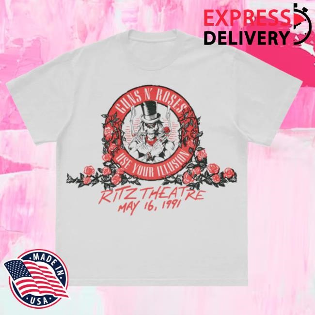 Ritz Theatre White Short Sleeve Shirt - Guns N' Roses Official Store