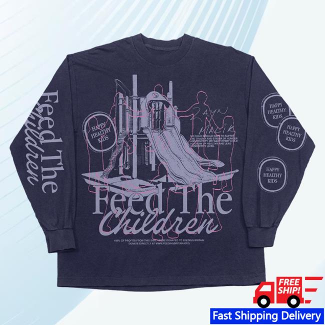 Official Zayn Malik Merch Store Shop Zayn X Feeding Britain Future Navy Long Sleeve T-Shirts ZaynMalik