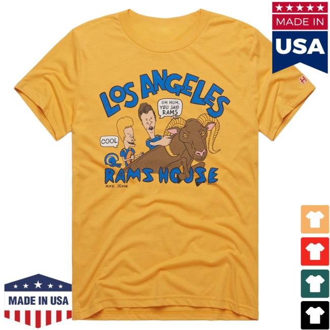 Official Homage Merch Store Homage Beavis And Butt-Head X Los Angeles Rams House Hot Shirt Homage Apparel Clothing Shop