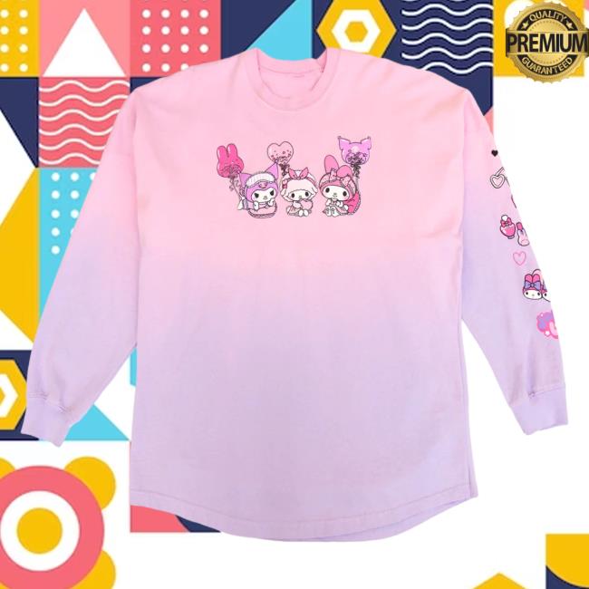 Official Sanrio Apparel Clothing Kuromi Merch My Melody & Kuromi Sleepover Japanla Spirit Hoodies Sanrio Shop Store