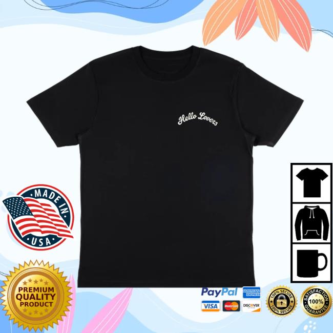 Official Niall Horan Merch Hello Lovers Heart Black Tee Shirt