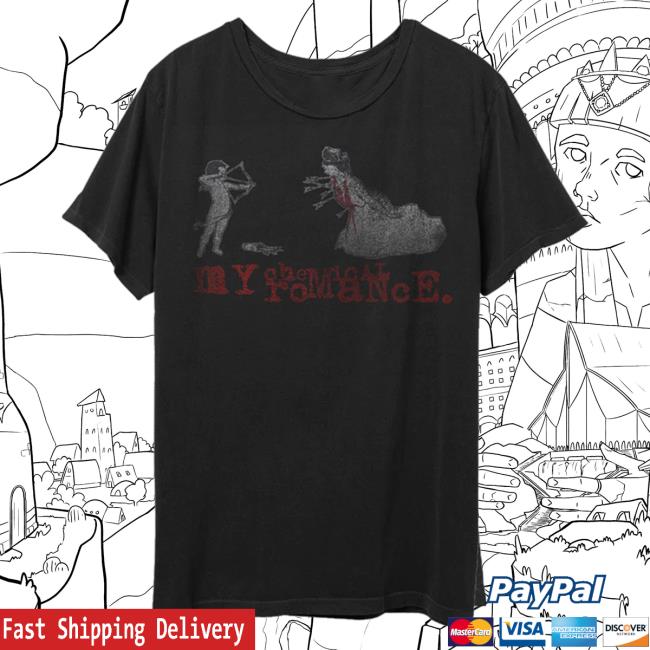 Official Mcr Merch Store Shop Warner Records My Chemical Romance Cupid Distressed Tshirt WarnerRecords
